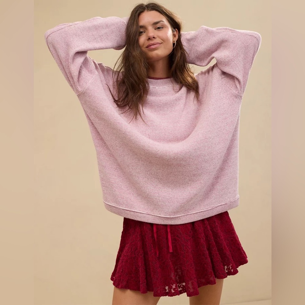 Aerie Getaway Waffle Sweatshirt
